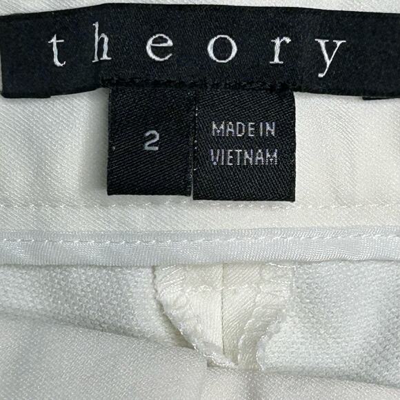 Theory Women's Size 2 Treeca CL Summit Tech Pants Slim Leg White - Picture 6 of 7